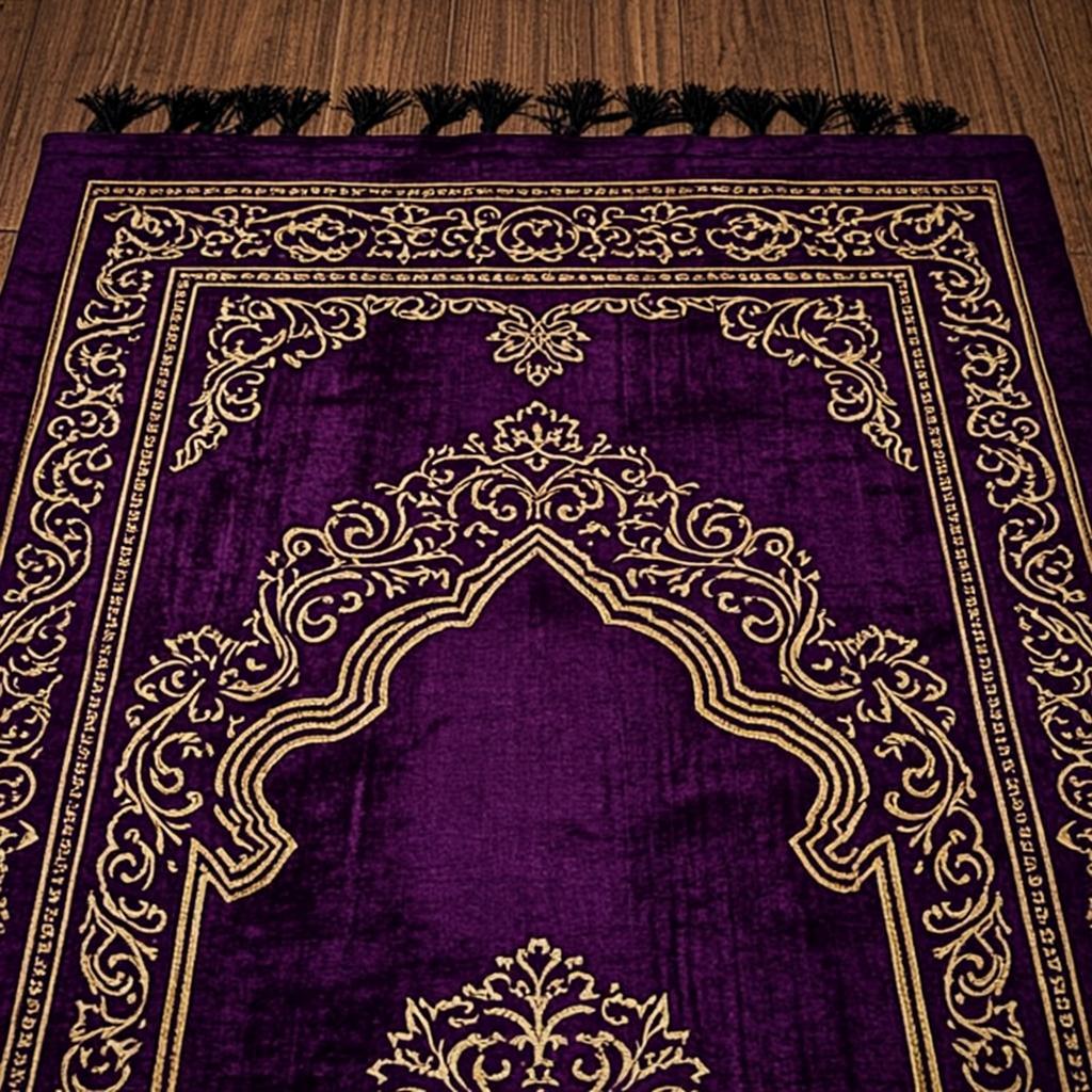 Natte Velours Noir Or